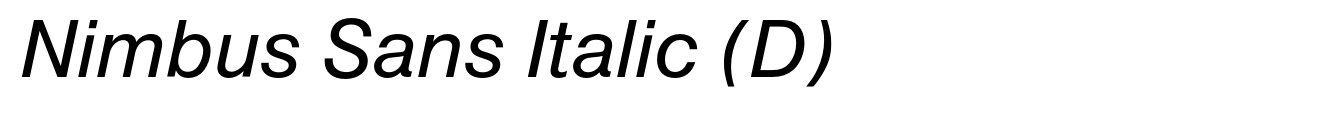 Nimbus Sans Italic (D) image
